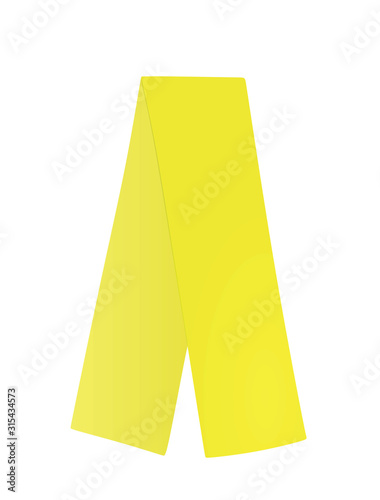 Yellow scarf template. vector illustration