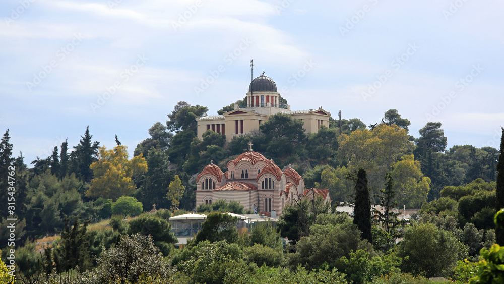 National Observatory and Asia Marina Church in Athens Greece