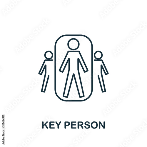 Key Person icon from reputation management collection. Simple line element Key Person symbol for templates  web design and infographics