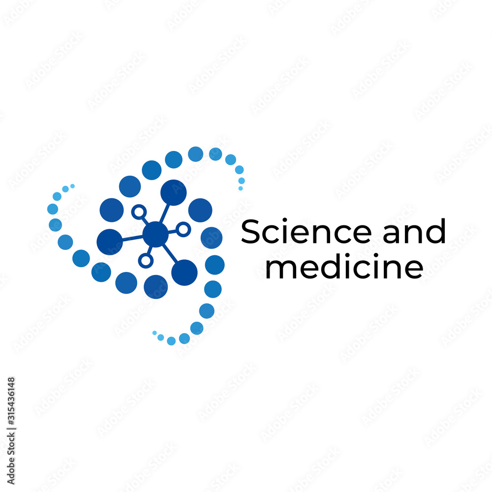 Logo template, on the topics of science and medicine Logo template, on the topics of science and medicine