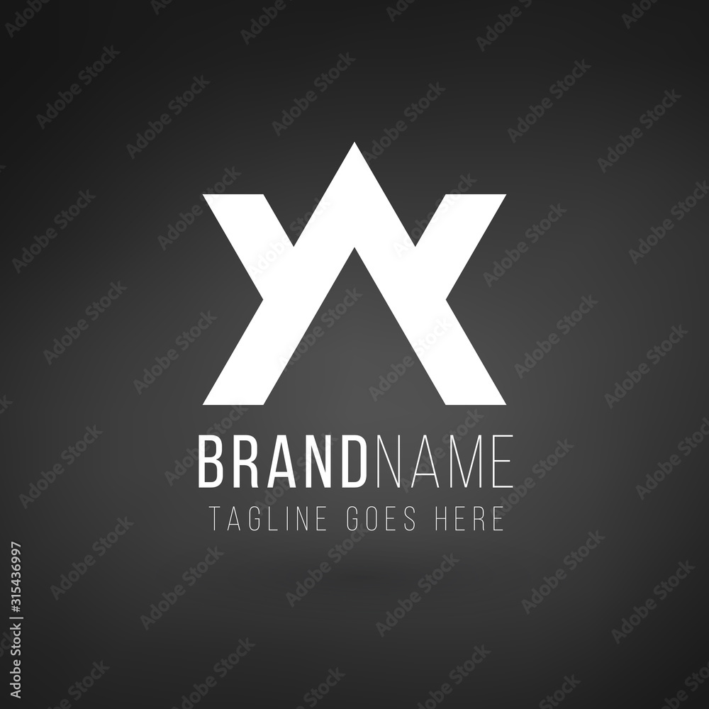 Obraz premium AV VA A V initial based letter icon triangle geometric logo. Technology business identity concept. Creative corporate template. Stock Vector illustration isolated on white background.