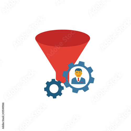 Lead Management icon. Simple flat element from crm collection. Creative lead management icon for templates, software and apps