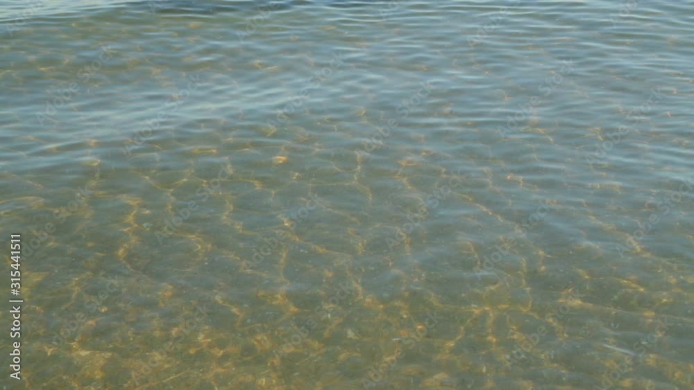 Sea water in which end glare is reflected