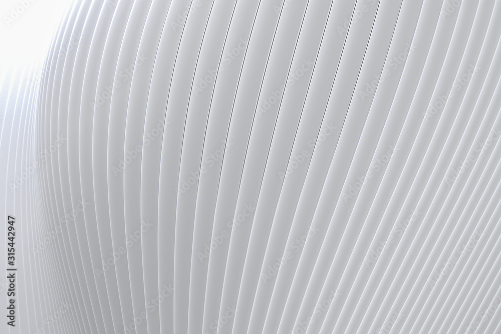 Obraz premium Abstract wall wave architecture white background , White background for presentation, portfolio, website