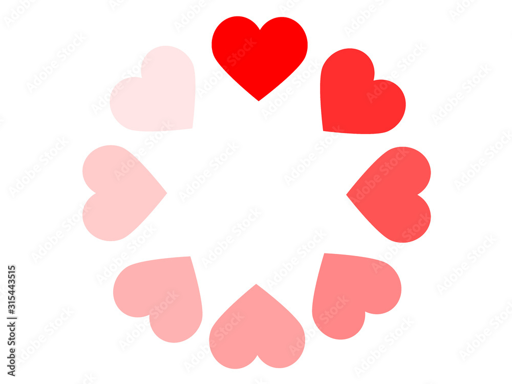 Download icon consisting of eight red hearts Download icon consisting of eight red hearts