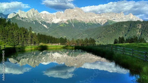 Great view of the top Cadini di Misurina range in National Park Tre Cime di Lavaredo. Dolomites  South Tyrol. Location Auronzo  Italy  Europe. Dramatic unusual scene. Beauty world.