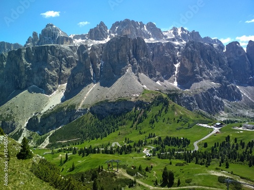 Great view of the top Cadini di Misurina range in National Park Tre Cime di Lavaredo. Dolomites, South Tyrol. Location Auronzo, Italy, Europe. Dramatic unusual scene. Beauty world.