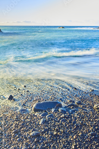 Piedras lavadas con el mar