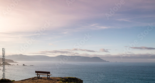 The most beautiful bench in the world, Loiba cliffs, Ortigueira, Galicia, Spain © Azahara MarcosDeLeon