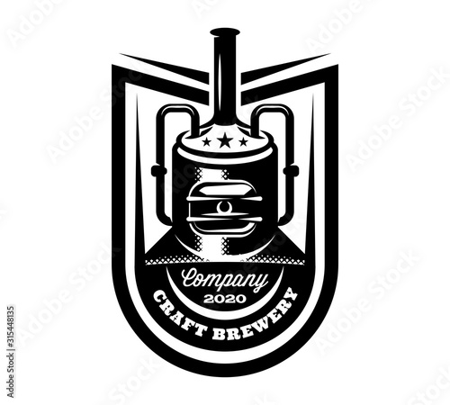 Vector pattern with brewing machine in retro style