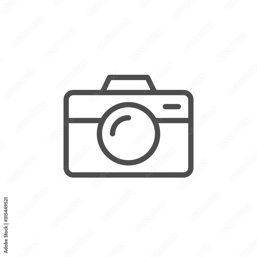 Camera line icon and photography concept Camera line icon and photography concept