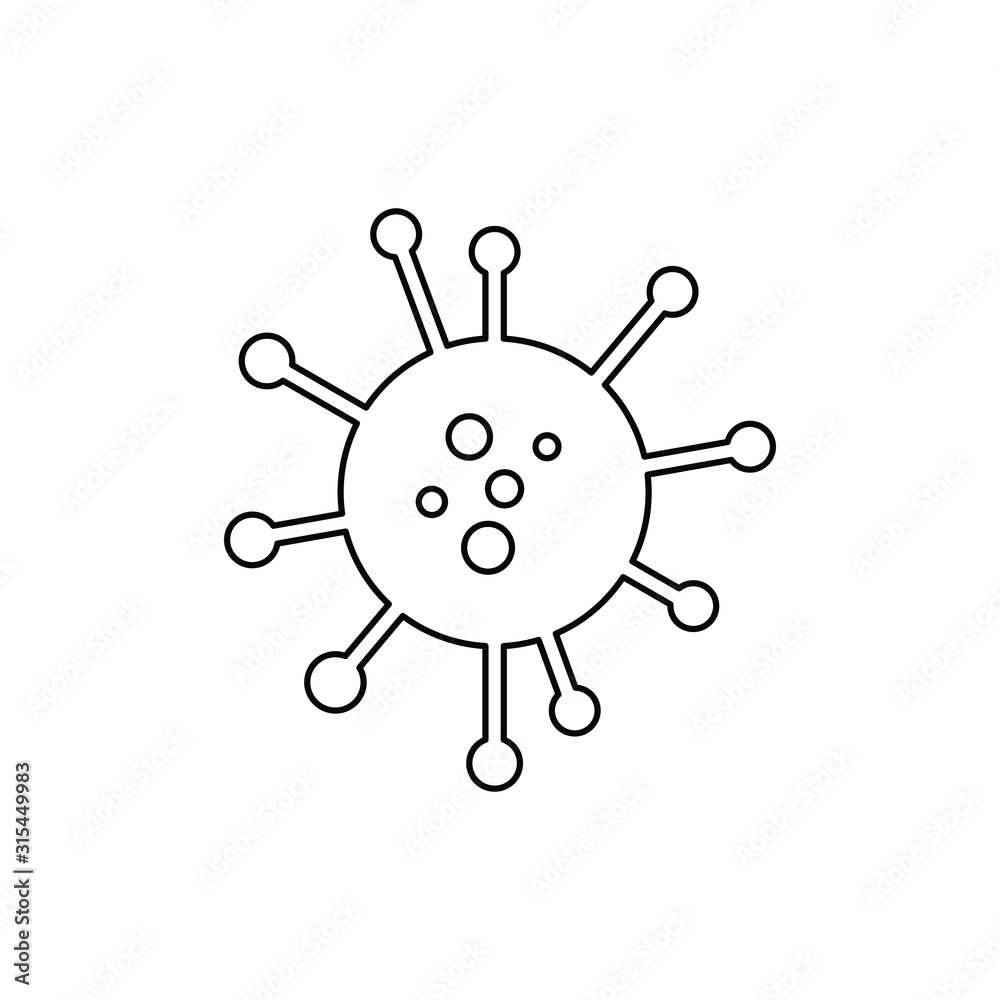 Obraz premium germ icon black vector sign