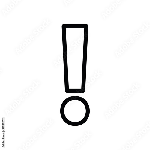exclamation point icon.  exclamation point symbol.  Vector icon for website design, app. 