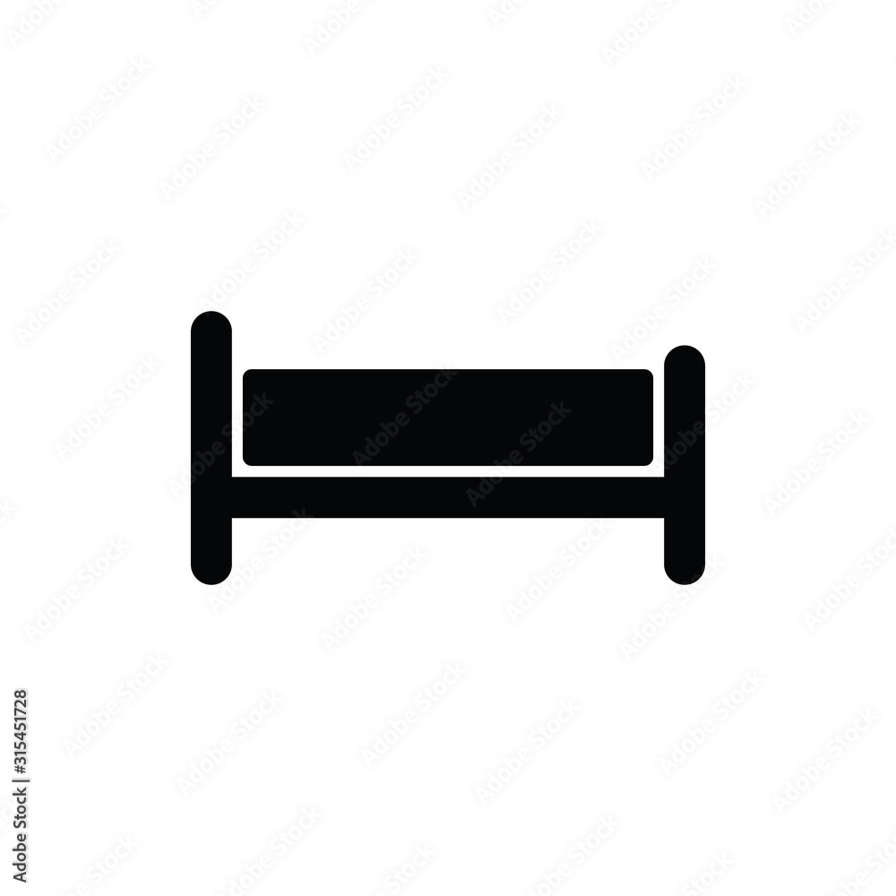 bed icon. Hotel symbol. Accommodation icon. Vector icon for apps and websites. bed icon. Hotel symbol. Accommodation icon. Vector icon for apps and websites.