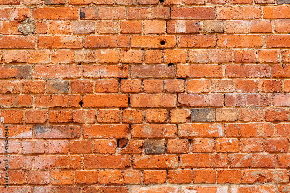 Obraz premium Abstract brick wall pattern background and backdrop, Blank copy space. brick wall wide panorama of masonry.