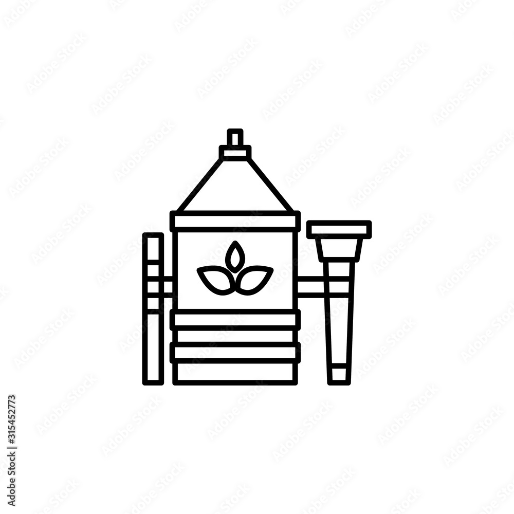 biogas, biogas production line icon. Elements of energy illustration icons. Signs, symbols can be used for web, logo, mobile app, UI, UX biogas, biogas production line icon. Elements of energy illustration icons. Signs, symbols can be used for web, logo, mobile app, UI, UX
