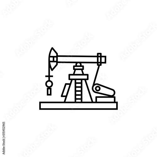 pump jack, energy pump jack line icon. Elements of energy illustration icons. Signs, symbols can be used for web, logo, mobile app, UI, UX
