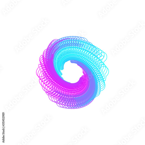 Abstract modern graphic element. Dynamical colored form and line. Gradient abstract banner with flowing liquid shape.Template for the design of a logo, flyer or presentation. 