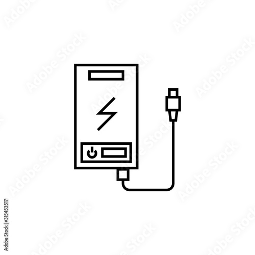 power bank line icon. Elements of energy illustration icons. Signs, symbols can be used for web, logo, mobile app, UI, UX