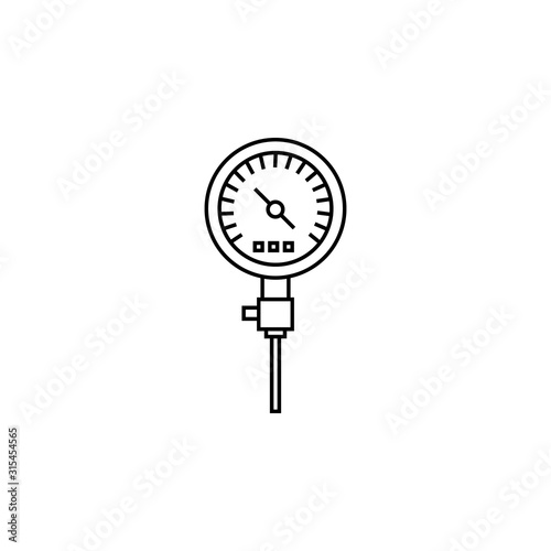 pressure gauge line icon. Elements of energy illustration icons. Signs, symbols can be used for web, logo, mobile app, UI, UX