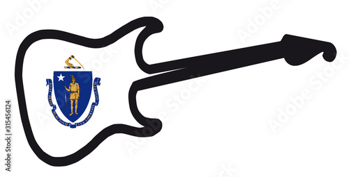 Massachusetts State Electric Guitar