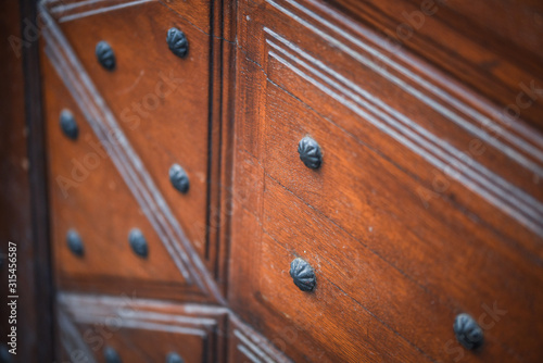 close up view of the historical doors within the streets of Prague