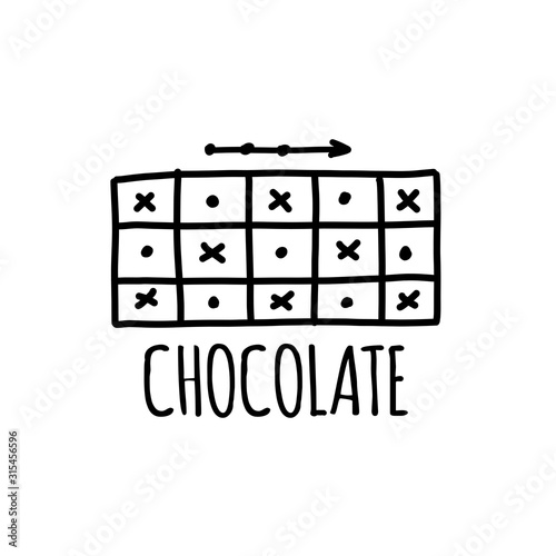 Chocolate, art sign for your design