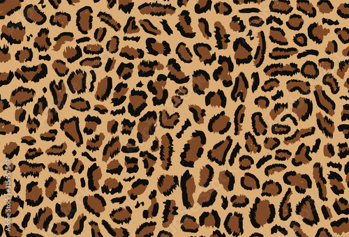Leopard pattern design, vector illustratin, trendy background, Leopard fur pattern seamless real hairy texture. Animal design. Brown, orange, yellow 