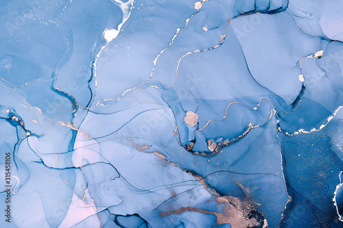 Alcohol ink colors translucent. Abstract multicolored marble texture background. Design wrapping paper, wallpaper. Mixing acrylic paints. Modern fluid art. Alcohol Ink Pattern