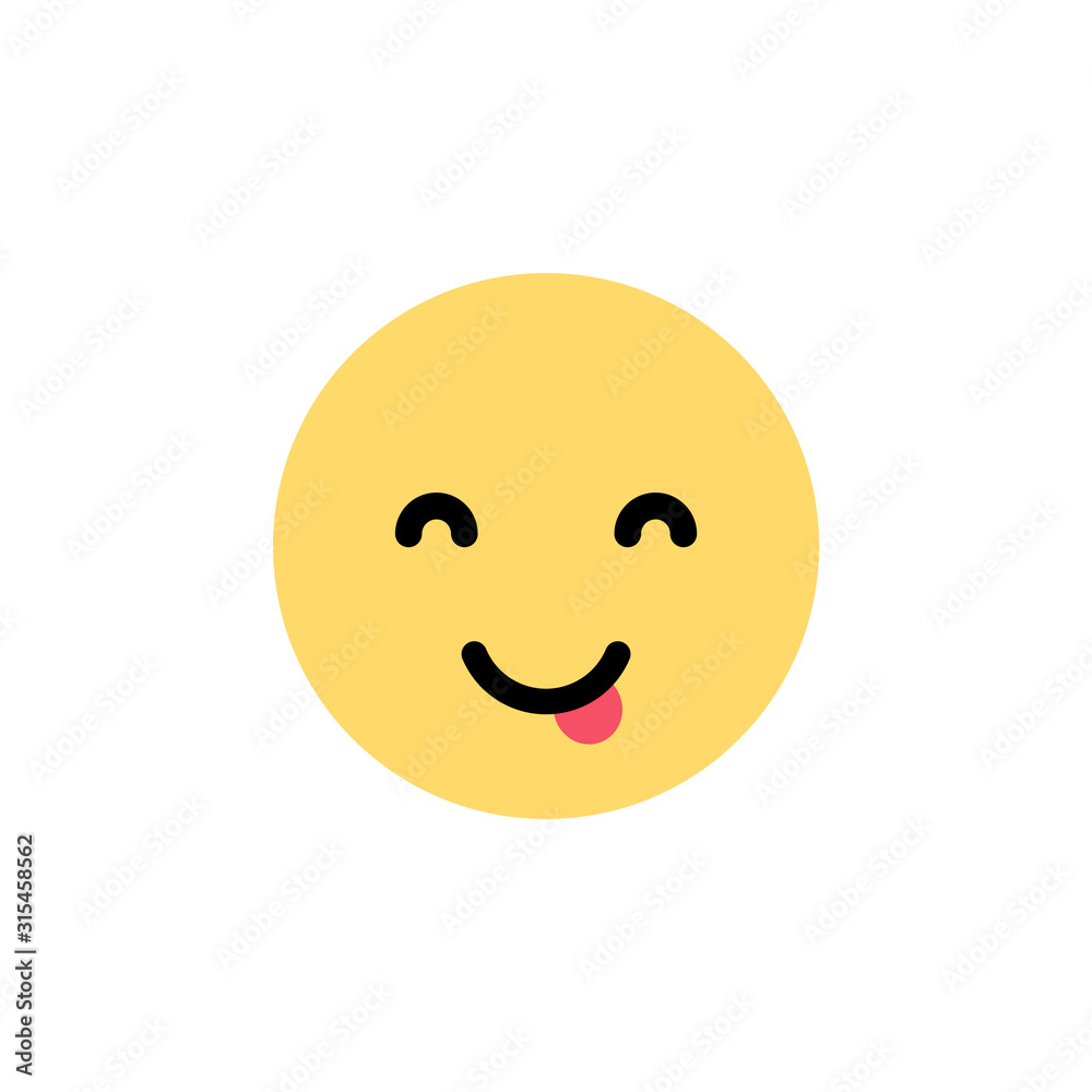 Silly, goofy happy, cute sticking tongue out face emoji, emoticon,smiley.Pixel perfect emoji icon. Silly, goofy happy, cute sticking tongue out face emoji, emoticon,smiley.Pixel perfect emoji icon.