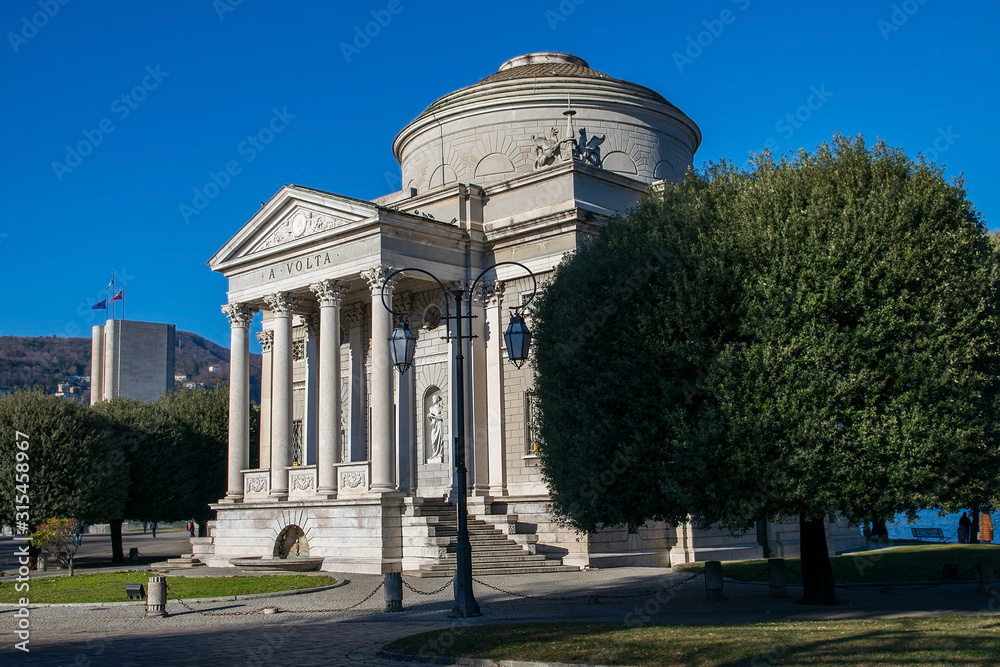 Tempio Voltiano  Neoclassical temple dedicated to Alessandro Volta. 