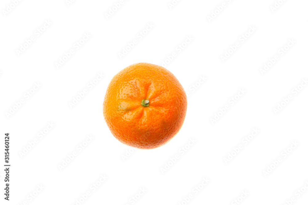fresh ripe tangerine isolated on the white fresh ripe tangerine isolated on the white