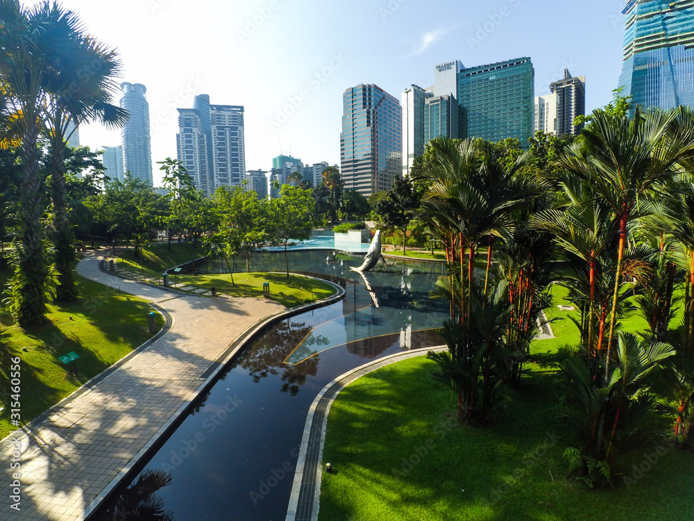 Kuala Lumpur Park. View of modern city Kuala Lumpur Park. View of modern city