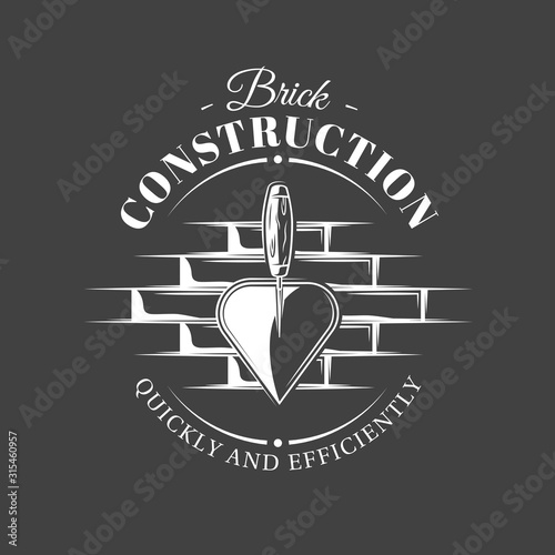 Vintage construction label