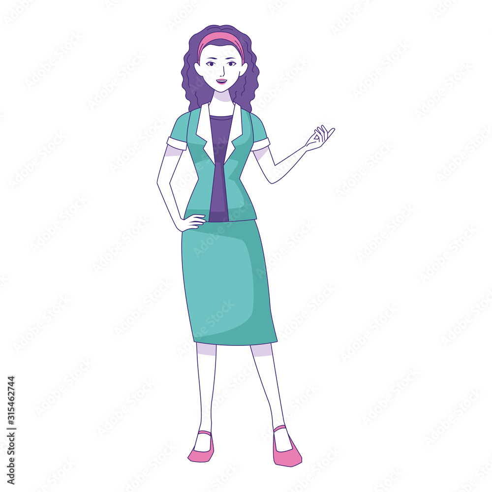 businesswoman standing icon, colorful design design businesswoman standing icon, colorful design design