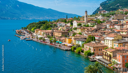 Fototapeta Naklejka Na Ścianę i Meble -  The picturesque town of Limone sul Garda, on Lake Garda. Province of Brescia, Lombardia, Italy.