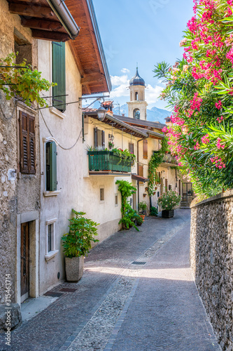 Fototapeta Naklejka Na Ścianę i Meble -  The picturesque town of Limone sul Garda, on Lake Garda. Province of Brescia, Lombardia, Italy.