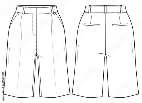 Short pants fashion  sketch vector