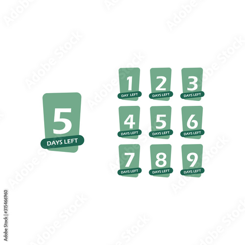 Number of days left countdown vector illustration template, can be use for promotion, sale, landing page, template, ui, web, mobile app, poster, banner, flyer.