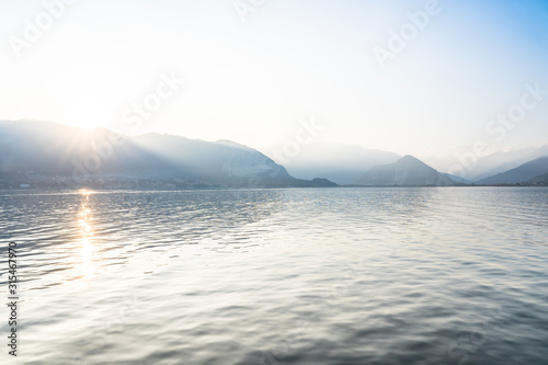 Lake Maggiore at sunset  Italy
