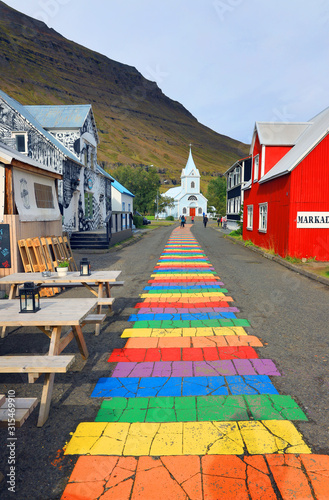 Seydisfjordur resort in East Iceland, Europe photo