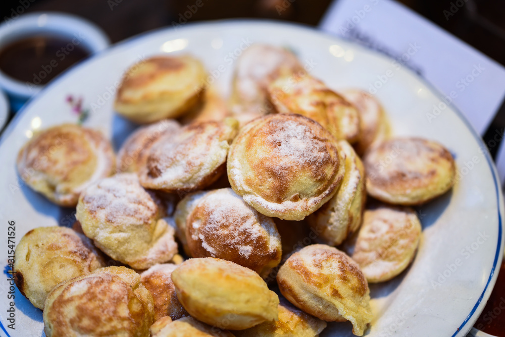 traditional czech delights - mini donuts with mix marmalade