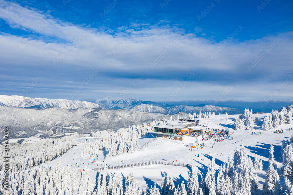 Stuhleck Semmering skiing region during winter