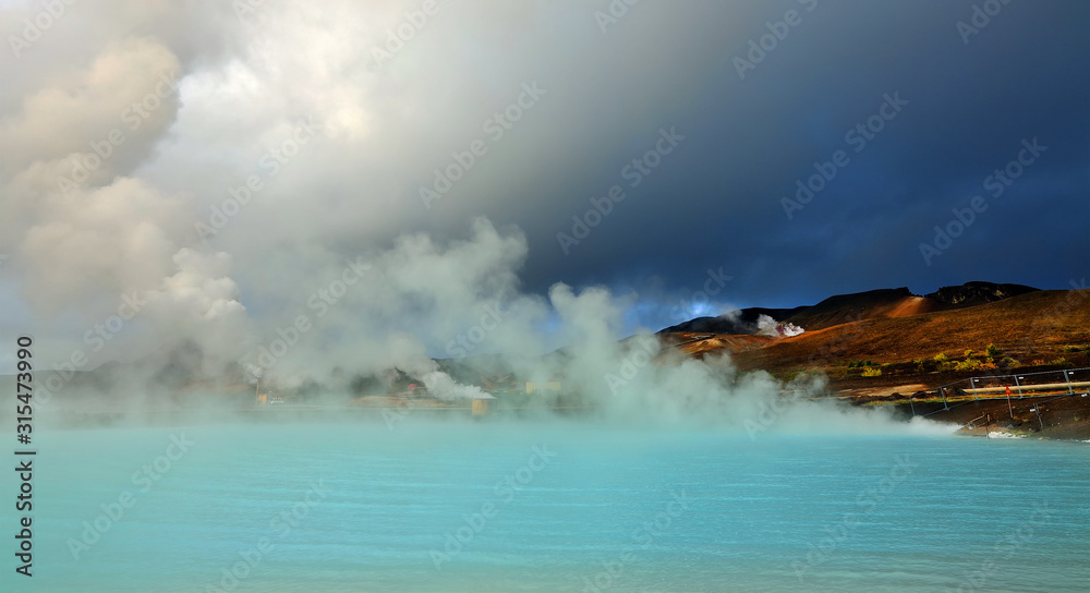 Geothermal region of Hverir in Iceland near Myvatn Lake, Iceland, Europe Geothermal region of Hverir in Iceland near Myvatn Lake, Iceland, Europe