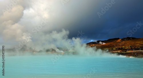 Geothermal region of Hverir in Iceland near Myvatn Lake, Iceland, Europe