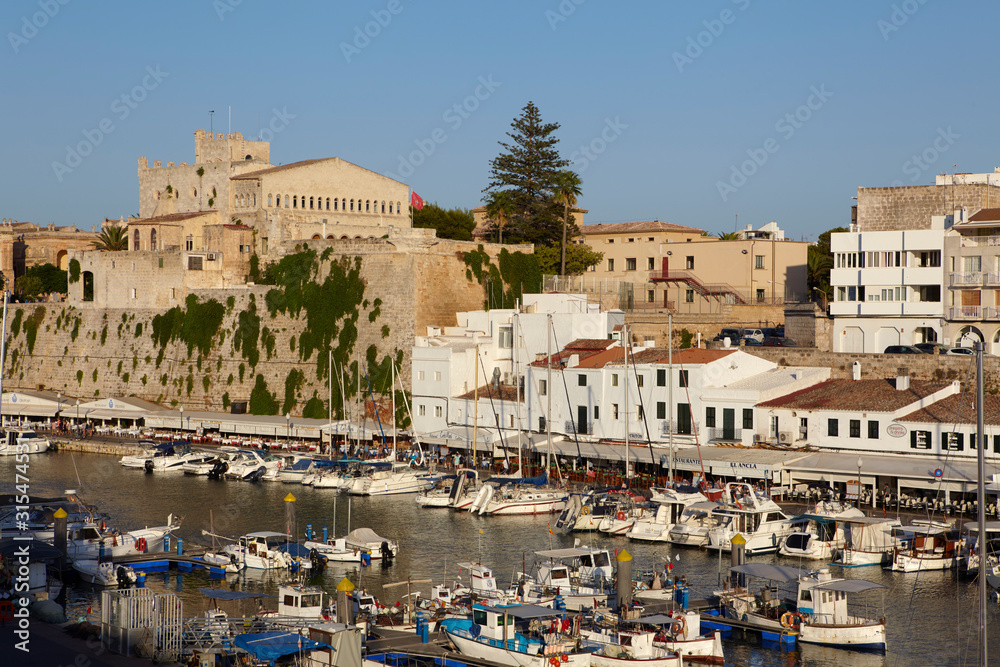 The little port of Ciutadella de Menorca, Menorca, Balearic Islands, Spain