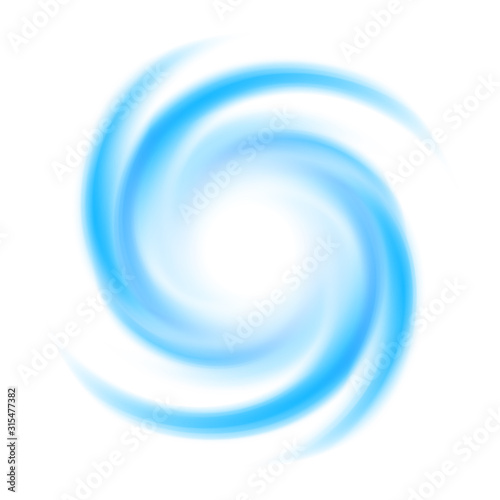 Abstract blue swirl circle . Vector illustration for you modern design. Round frame or banner with place for text. Special effects. Translucent elements. Transparency grid.