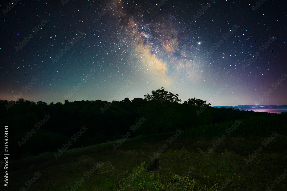 sky with stars and milky way sky with stars and milky way