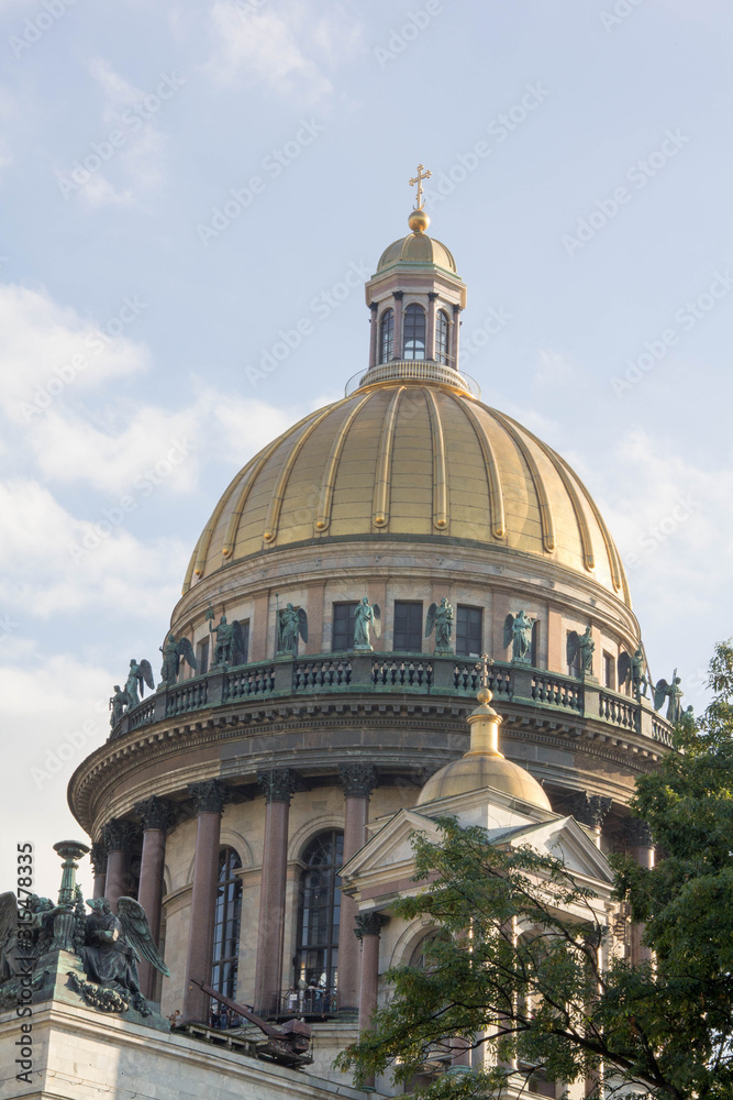 dome of cathedral in st petersburg russia