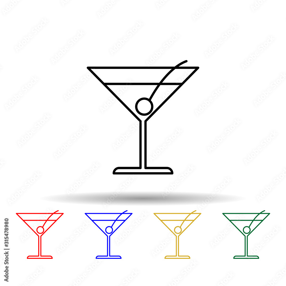 cocktail Margarita multi color style icon. Simple thin line, outline vector of web icons for ui and ux, website or mobile application cocktail Margarita multi color style icon. Simple thin line, outline vector of web icons for ui and ux, website or mobile application